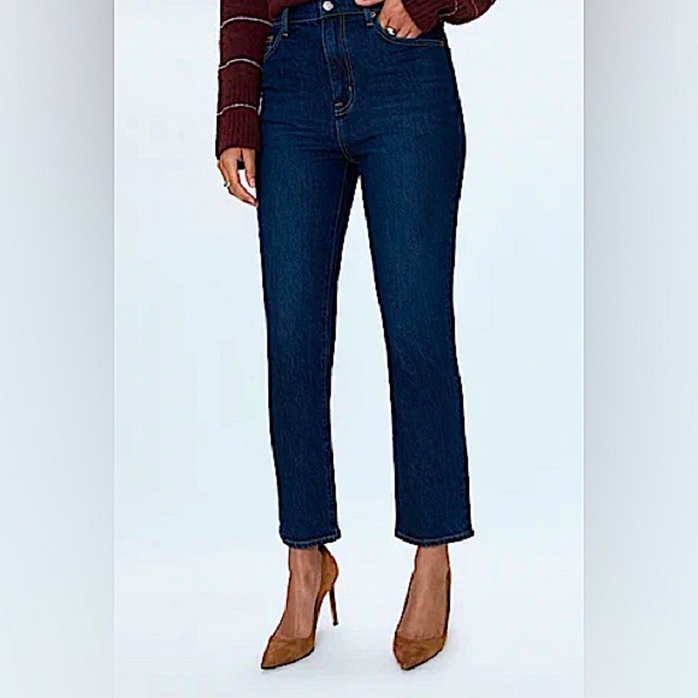 PISTOLA Jeans Women’s 25 Dark Blue Slim Bootcut Ankle High Waisted Jeans